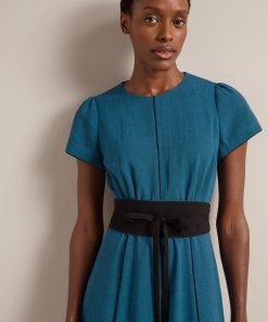 Rosie Techni Voile Maxi Dress - Azure Blue