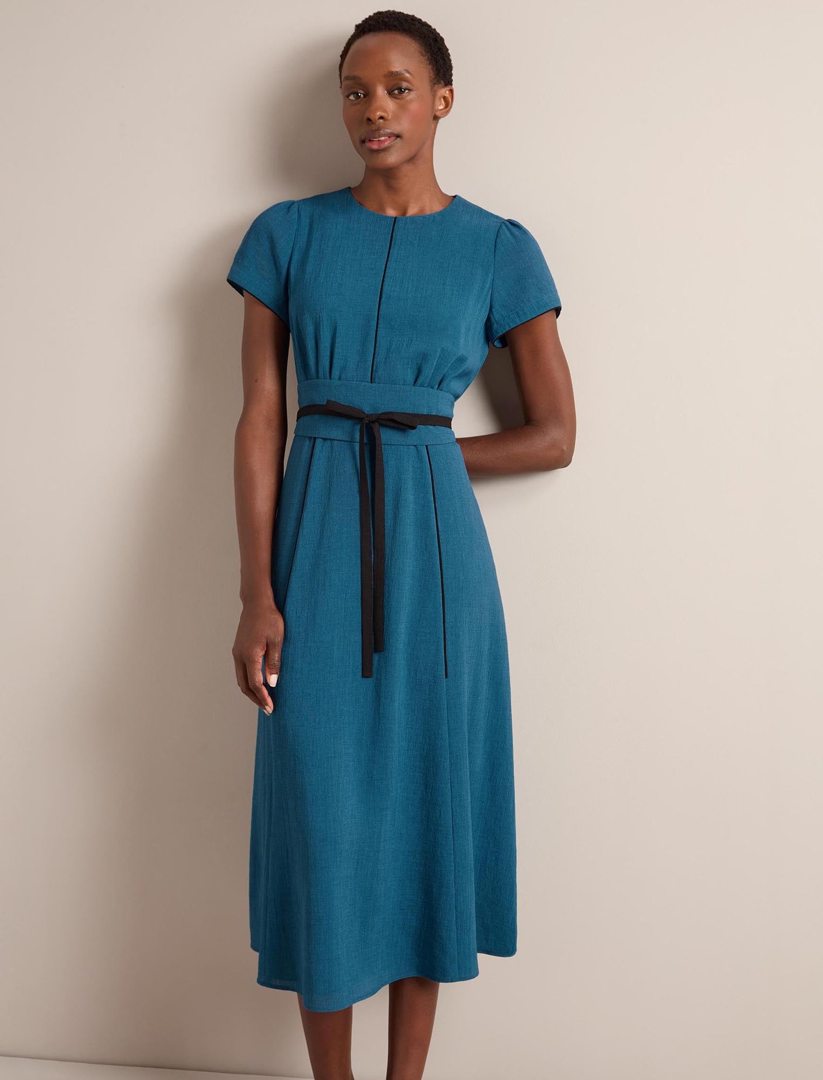 Rosie Techni Voile Maxi Dress - Azure Blue - Image 5