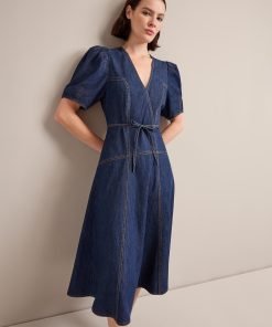 Robin Denim Maxi Dress - Dark Blue
